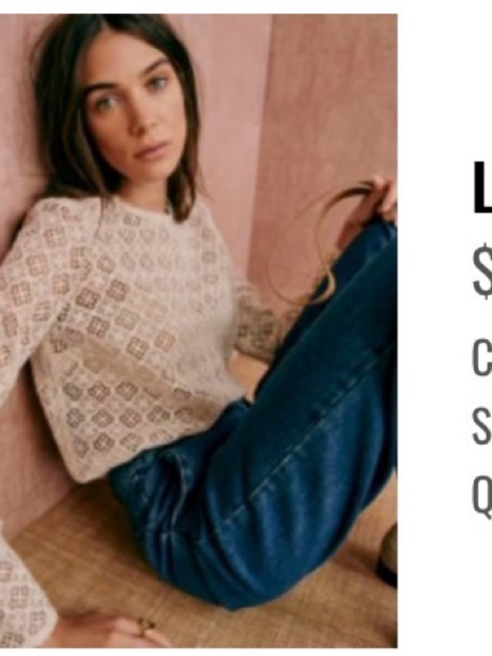 Sézane Lova Blouse Cream Lace